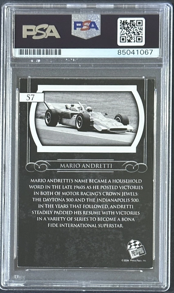 2008 Press Pass Legends #’d /599 Mario Andretti PSA DNA COA Autograph F1 Signed - Image 2 of 2