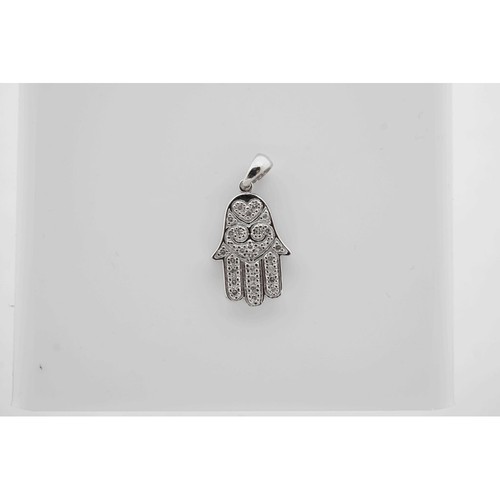 Discount Estate Diamond Pendant 14k White Gold Unisex Jewelry for sale