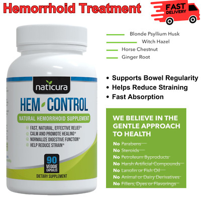 Hem-Control Natural Hemorrhoid Treatment Supplement - Fast & Lasting Pain Relief