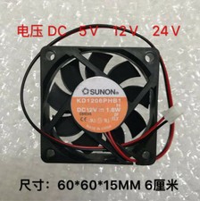 1 PCS SUNON FAN KD1206PHB1 DC 12V 1.8W 6015 6CM 2 PIN Server Chassis Fan