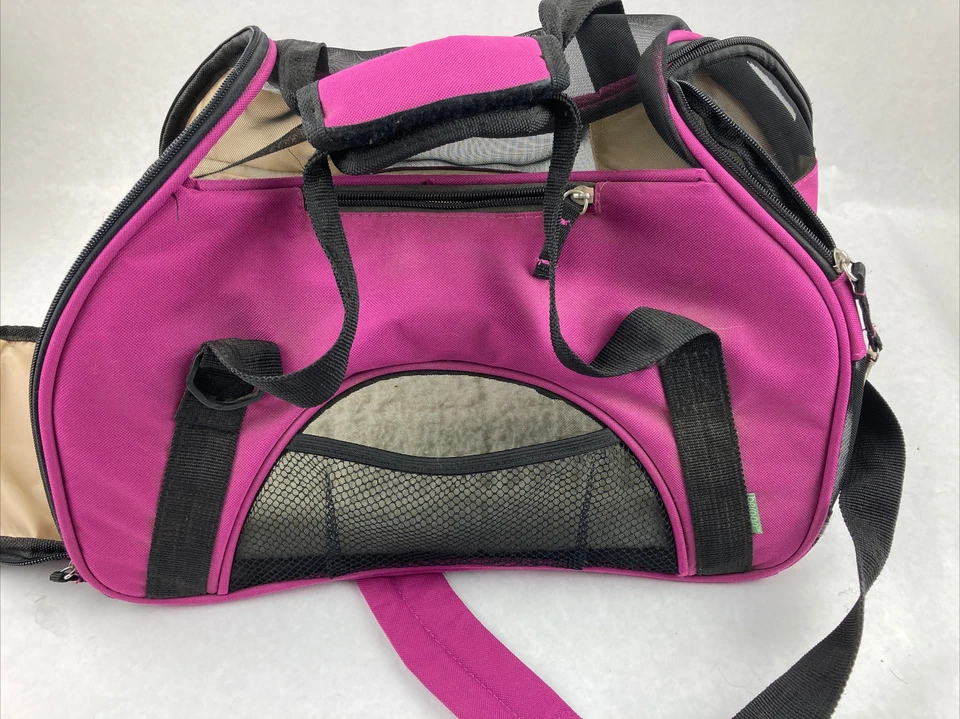 Bergan Rosa/Púrpura Cremallera Transpirable Porta Mascotas 16" x 10" Foto 2 de 4