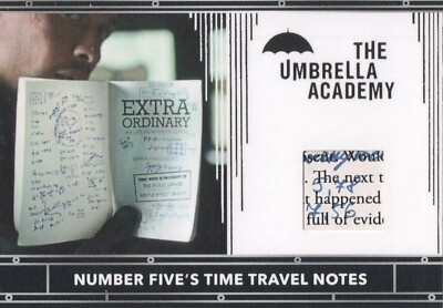 The Umbrella Academy Series 1, Number Five s Time Travel Notes Relic Card RC11