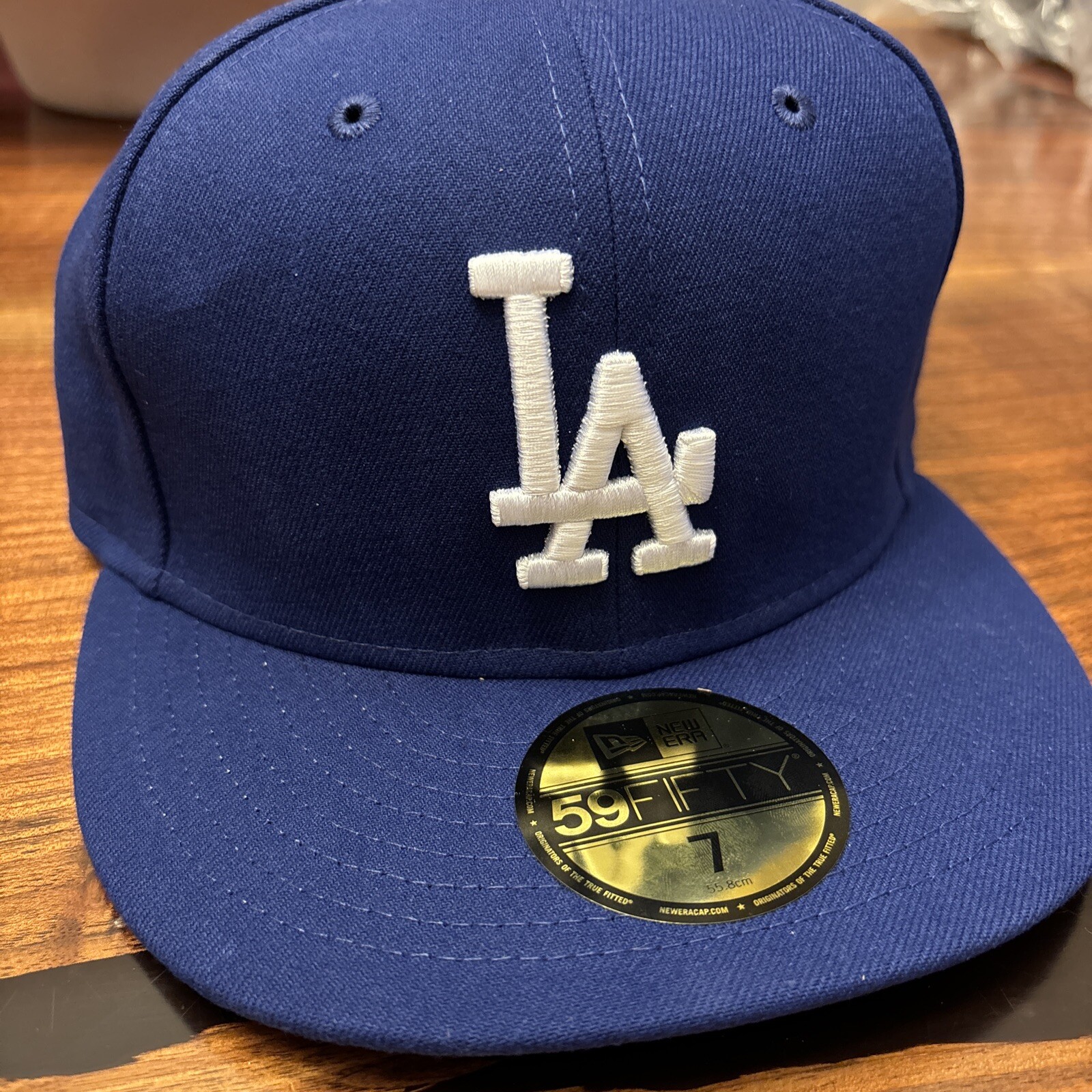 Los Angeles Dodgers Authentic Collection 59FIFTY Fitted Cap. Size 7. Blue. NWT.
