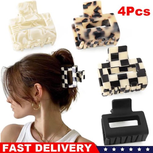 Checkered Hair Claw Clips for Women Girls Fashion Hair Clips for Styling Clamps