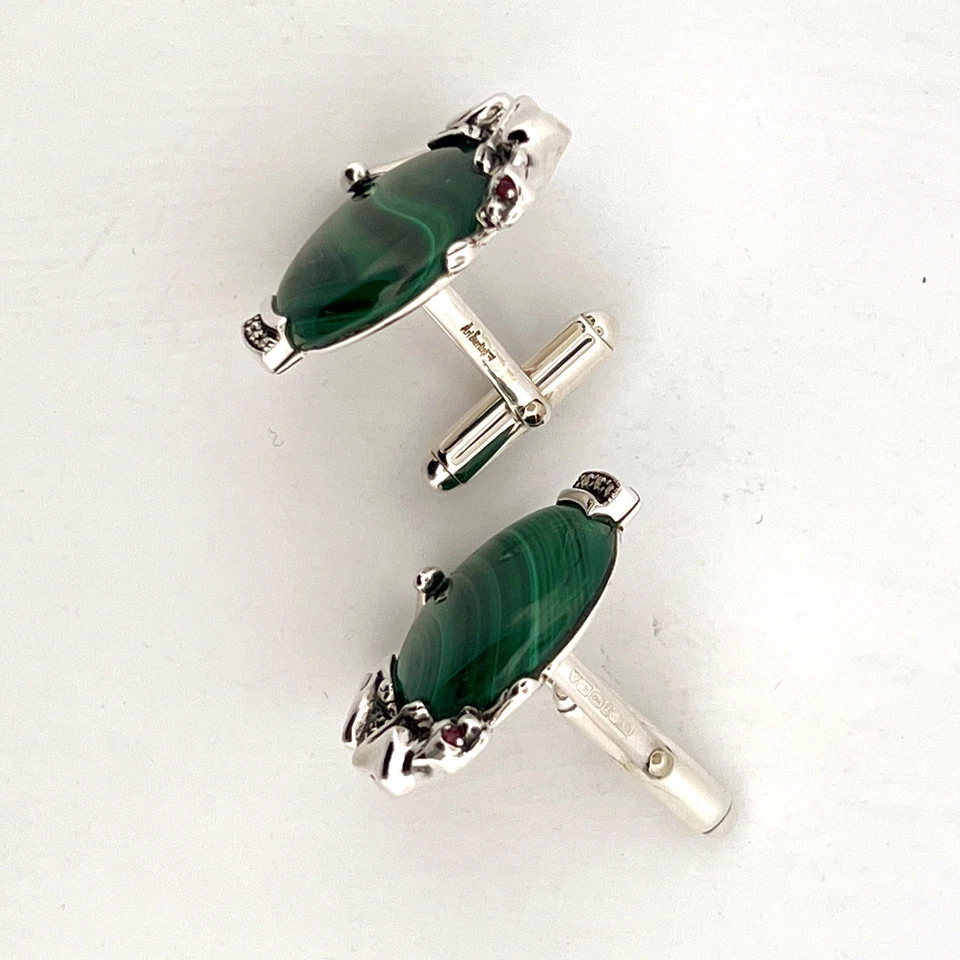 Пантера запонки ар-деко стиль 925 пробы английский клейма комплект с - Изображение 4 из 4