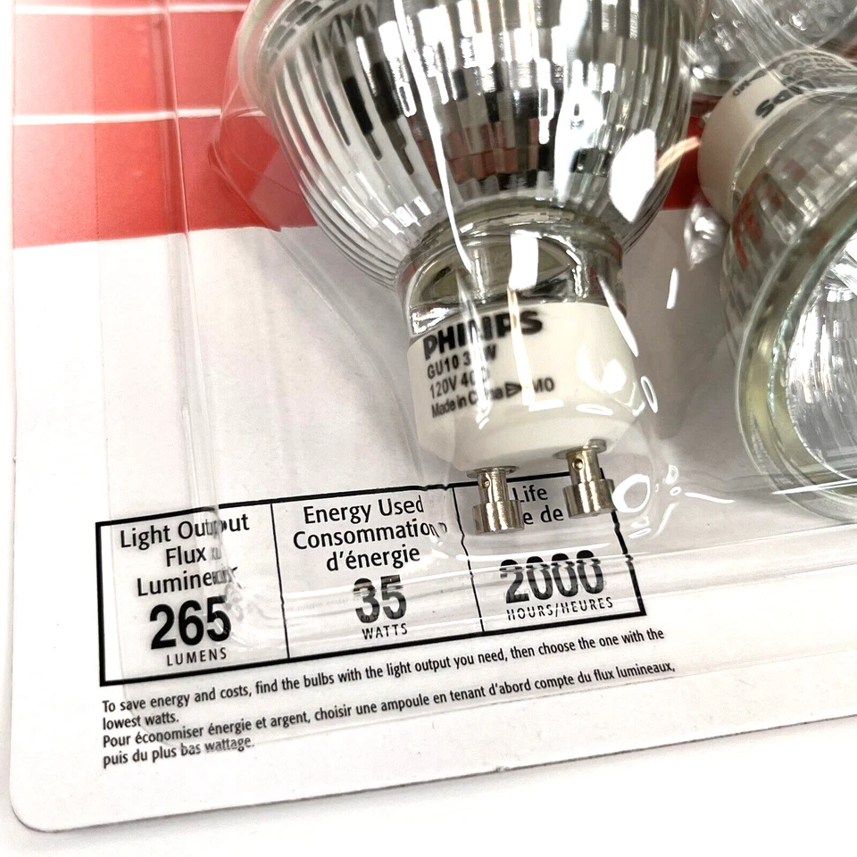 Philips GU10 35w Light Bulbs 6 Pack Indoor Flood 265 Lumens 35 Watts - Image 2 of 4