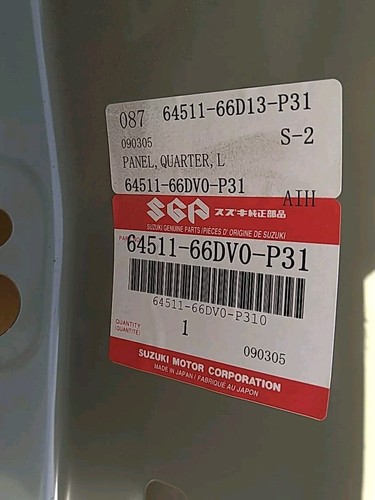 Genuine Suzuki Vitara GV1600 ? Nearside Rear Quarter Panel 6451166DV0P31 NOS - Picture 6 of 15