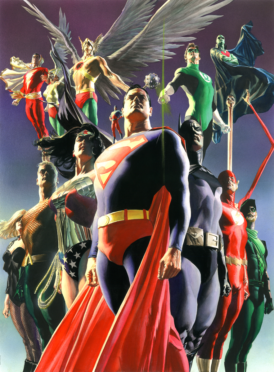 ALEX ROSS rare JUSTICE LEAGUE Secret Origins NEW giclee CANVAS