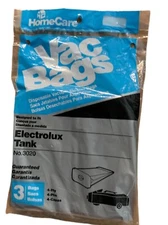 Electrolux 3020 Tank Disposable Vacuum Bags 4 ply home care industries 3 NIB