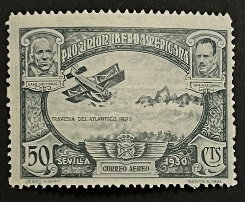Travelstamps: 1930 Spain Air Mail Stamps Scott #C53 Mint MNH OG
