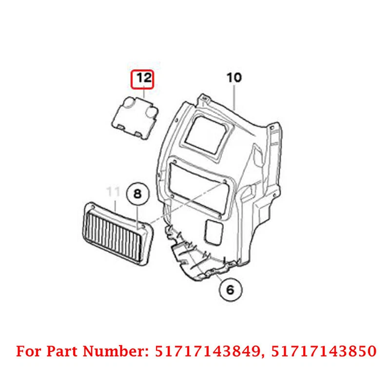 Pair Wheel Fender Liner Access Panel Cover Guard For BMW 328I 328XI 330I 335I - Image 3 of 4