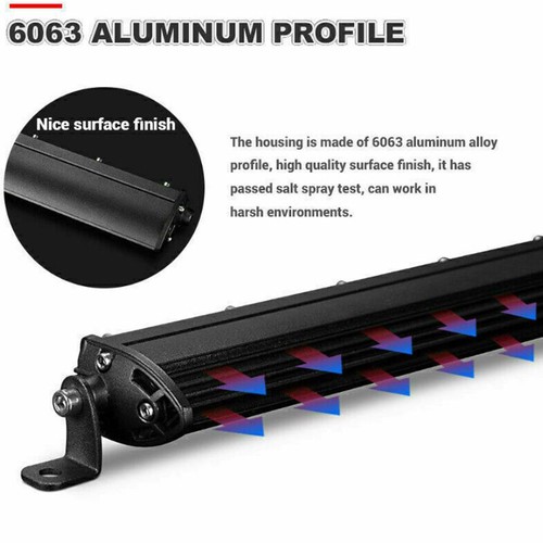 Slim 10inch LED Light Bar Spot Flood Combo Work SUV Boat Offroad Driving AT.MB - Picture 2 of 9