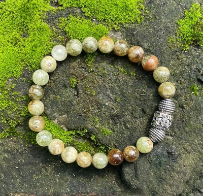 Green Garnet 8 mm Bead Bracelet