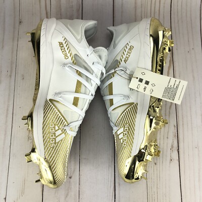 adidas adizero baseball cleats white and gold