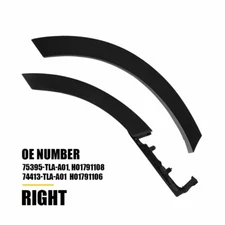 Fits 2017-2022 Honda CR-V Rear Wheel Opening Door Flare Molding Trim Right Set