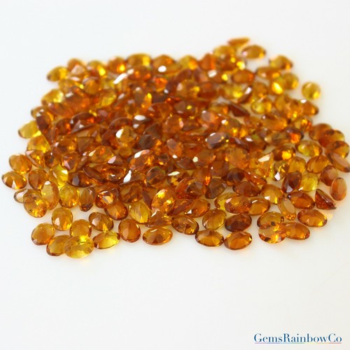 Natural Rare Quality 6X4mm & 8x6mm Deep Golden Citrine Oval Faceted Loose Stone - Imagen 7 de 9