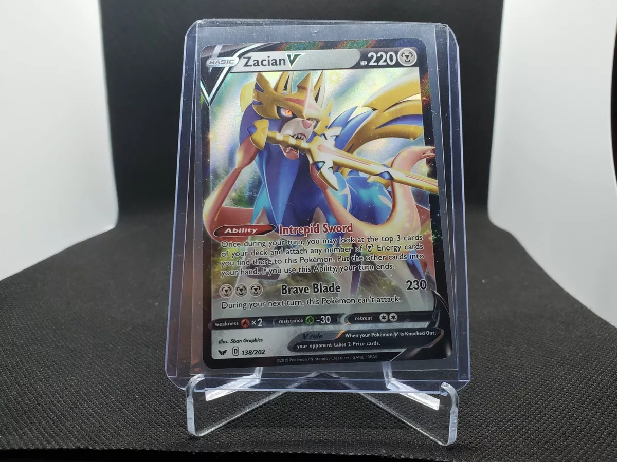 ZACIAN V HP 220 138/202 HOLO POKEMON CARD