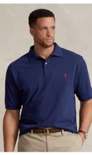 Polo Ralph Lauren Polo Shirt Adult 2XB Big Navy Blue Short Sleeve Pony Casual