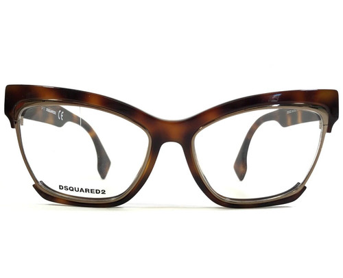 Dsquared2 Eyeglasses Frames DQ5222 col.052 Tortoise Gold Cat Eye 54-17-145