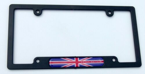 Cadre de plaque d'immatriculation de voiture drapeau noir en plastique Angleterre britannique - Photo 1 sur 2