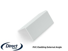 PVC Cladding External Angles White Satin 2440mm Long- Available in -1", 1.5", 2"