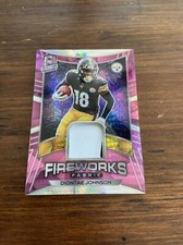 2020 Spectra DIONTAE JOHNSON Fireworks Fabric Jersey Prizm 13/15 SSP Steelers