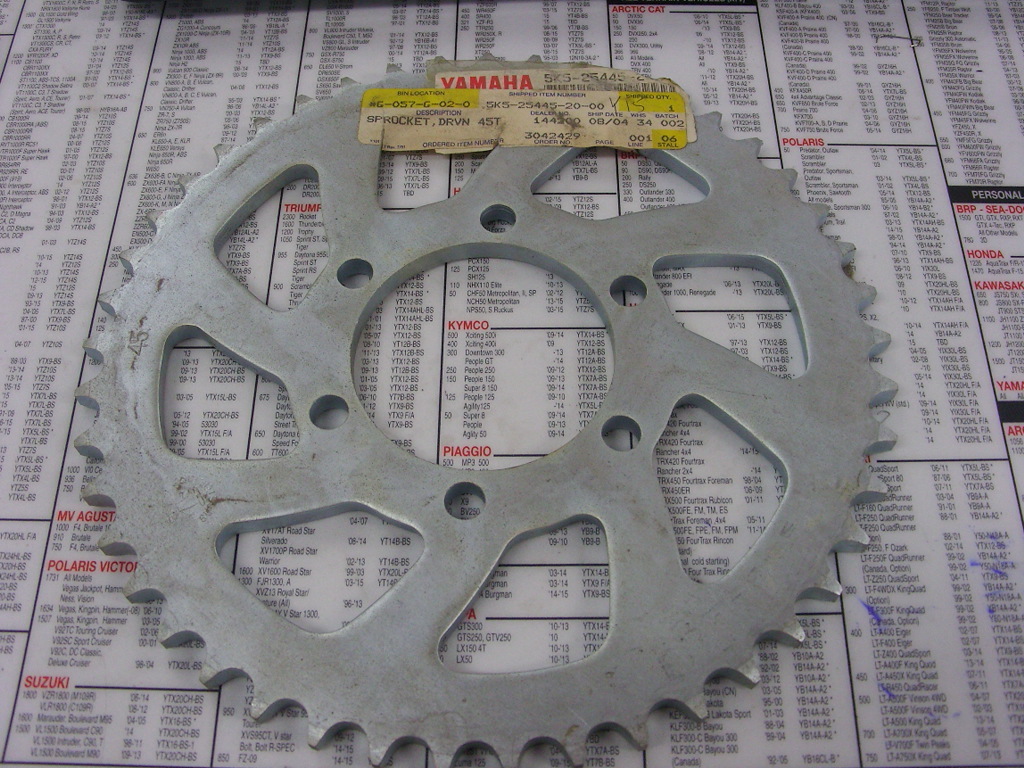 Kit NOS Yamaha Driven Sprocket 45T 1981-1983 XJ550 5K5-25445-20 | eBay