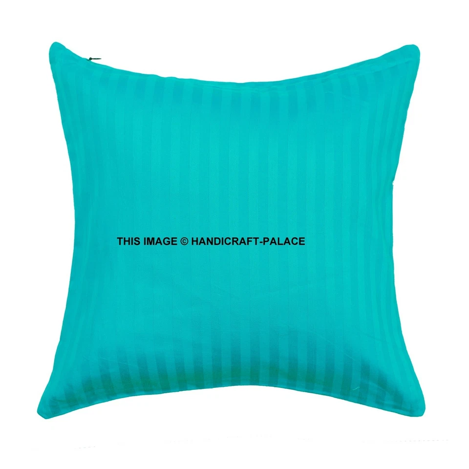 Funda de almohada lisa satinada de 5 piezas para sofá cama cintura funda de cojín decoración del hogar Foto 3 de 4