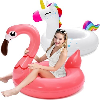 Schwimmring Flamingo Einhorn aufblasbar Pool Sommer Party Luftmatratze