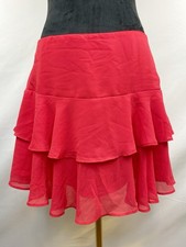 Wild Fable Red Y2K Coquette Chiffon Tiered Ruffle Mini Skirt Size Medium