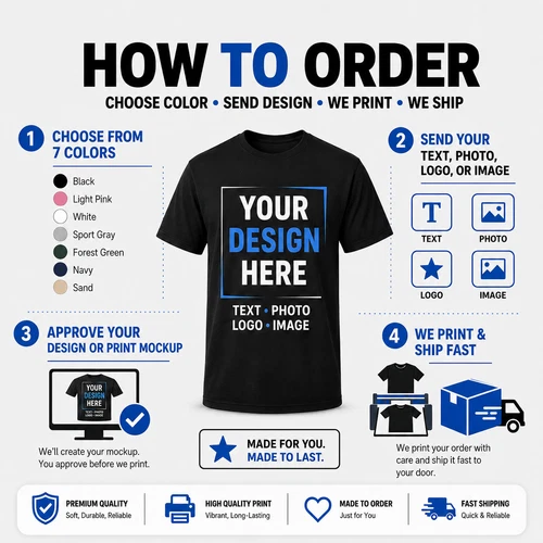 Custom T-Shirt Men’s Personalized tee Name Text Logo S-5XL 1 3 6 Pack Wholesale image 8