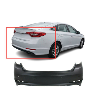 Bumper Cover for 2015-2017 Hyundai Sonata Parking Holes Eco GL GLS Rear
