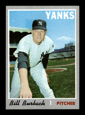 1970 Topps # 167 Bill Burbach Card New York Yankees