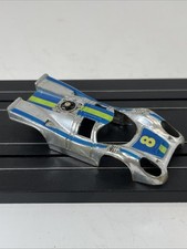 Tyco Porsche 917 Chrome/Blue/Yellow No. 8 Missing Glass