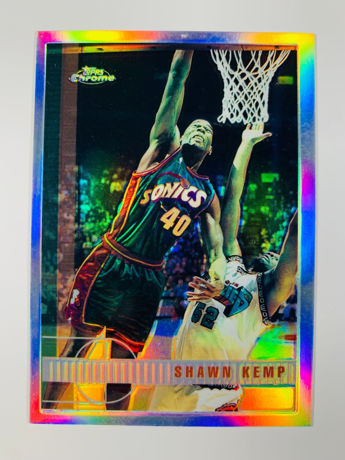 1997-98 Topps Chrome Refractor Shawn Kemp #92 Seattle SuperSonics