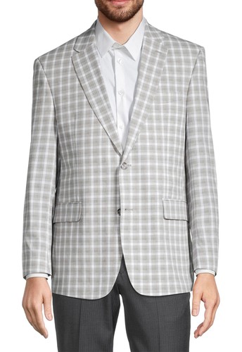Tommy Hilfiger Mens Modern-Fit Plaid Sport Coat 40 Regular Grey/Brown - NWT $295 Tommy Hilfiger Mens Modern-Fit Plaid Sport Coat 40 Regular Grey/Brown - NWT $295