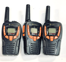 Lot of 3 Cobra ACXT345 HD Two Way Single Walkie Talkie - Black/Orange USED