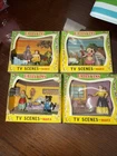 Vintage Marx Fairykins TV scenes 1960s Miniature Figurines Lot Of 4