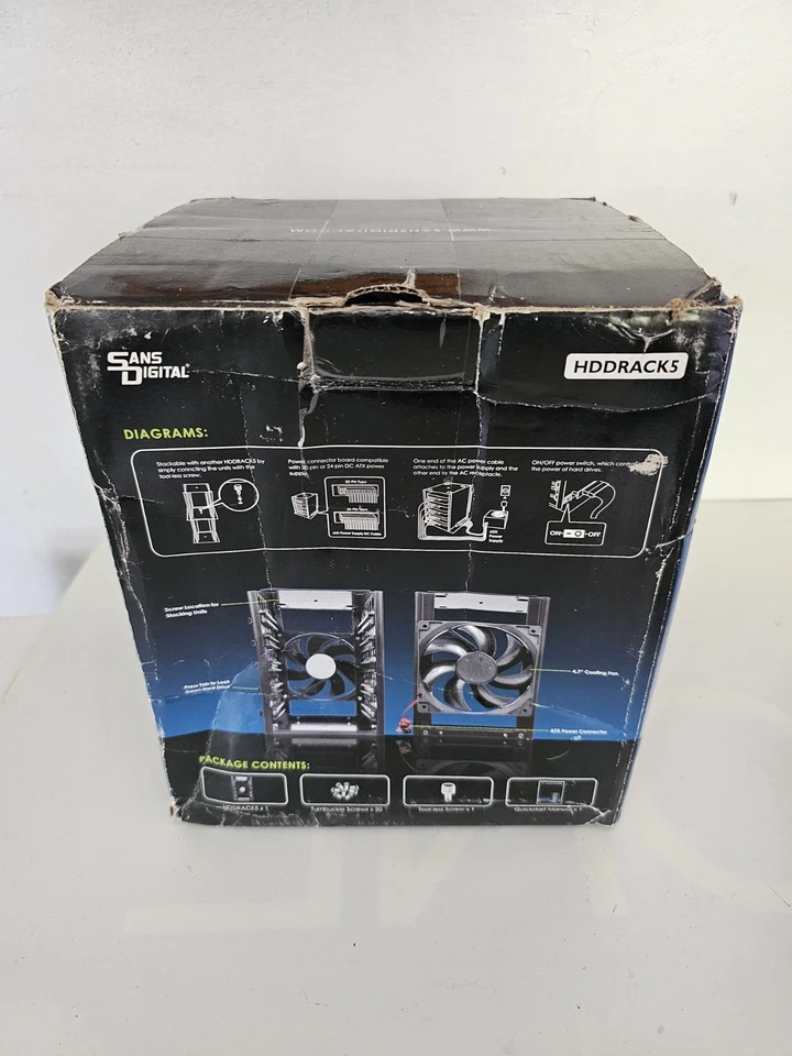 Sans Digital - HDDRACK5 - 5 Bay Hard Drive Rack - Stackable, Aluminum, 3.5" - Image 3 of 4