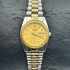Vintage Seiko Two-tone Fluted Gold Bezel St. Steel Women’s Watch New Battery