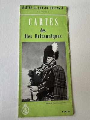 Original 50er Jahre Kartenbroschüre - Visit Great Britain, British Isles Tourist Guide