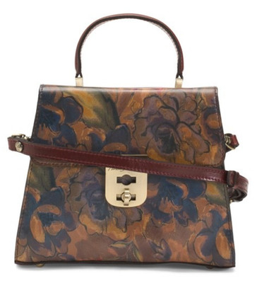 PATRICIA NASH CHAUNY LEATHER SATCHEL TOP HANDLE X-BODY PURSE SIENNA SUNSET NWT