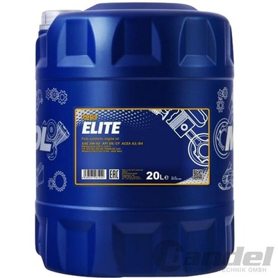 20L MOTORÖL MANNOL ELITE 5W-40 passend für MB 229.5 VW 502.00 GM LL-A-025 B-025