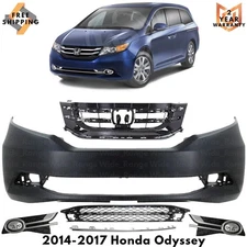 Front Bumper Cover Fascia & Grille Assembly Kit For 2014-2017 Honda Odyssey