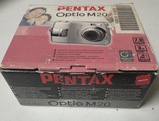 Pentax Optio M20 7 MP Compact Digital Camera Silver Box Manual And Cds
