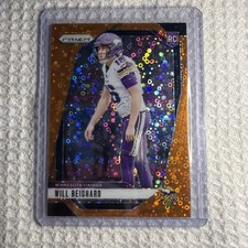 2024 Panini Prizm - Will Reichard Orange Disco Rookie RC #396 Vikings