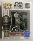 New Funko Pop Star Wars IG-11 w/Grogu Bobble-Head Figure & Medium T-Shirt *NIB*