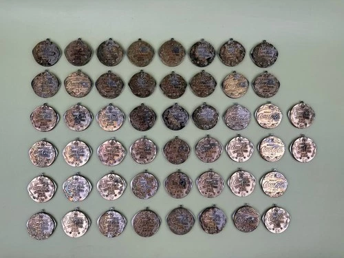 Lot Of 50 Vintage Novelty Coca Cola 2 Blade Round Folding Knives Matte Metal USA