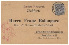 PP FRANKFURT, M&uuml; A  14 mit ZUDRUCK BOLONGARO in SACHSENHAUSEN, selten