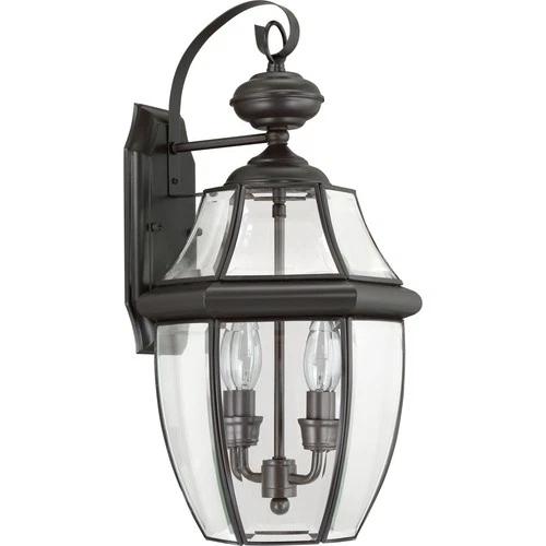 Newbury - 2 Light Large Wall Lantern - 20 Inches high-Pewter Finish Outdoor - Picture 3 of 9